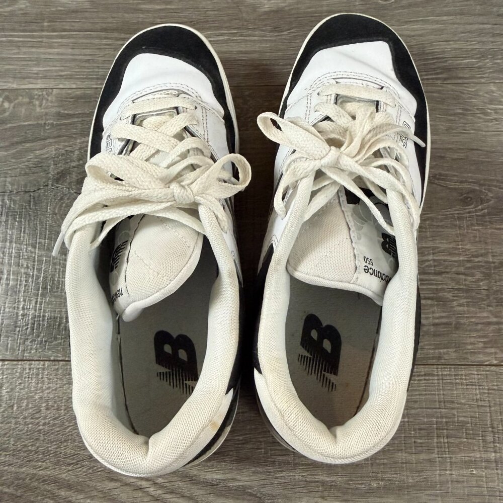 New Balance 550 White Black Retro Sneakers Tennis Shoes Men Size 7 View 5